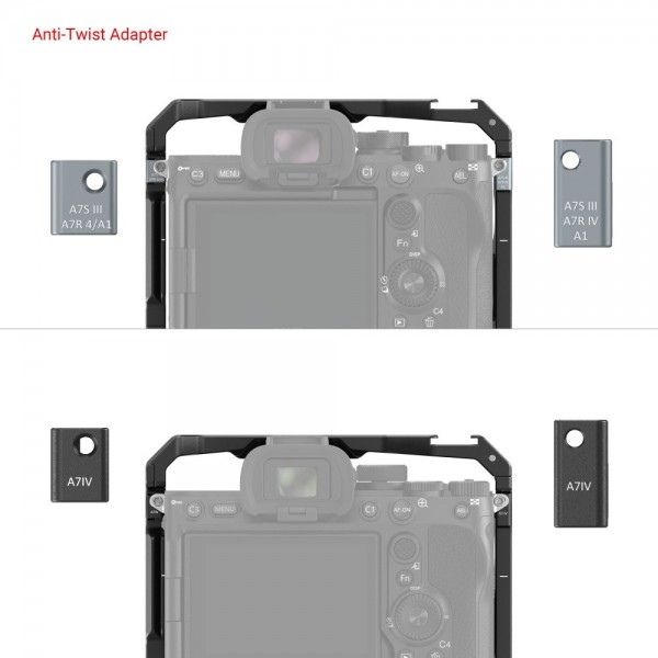 SmallRig Cage for Sony Alpha 7R V / Alpha 7 IV / Alpha 7S III / Alpha 7R IV / Alpha 1 with VG-C4EM Battery Grip 3594